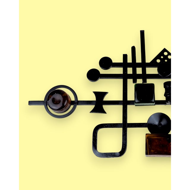 Wall Relief in Glass and Metalwork from Dantoft, 1960s For Sale - Image 9 of 13