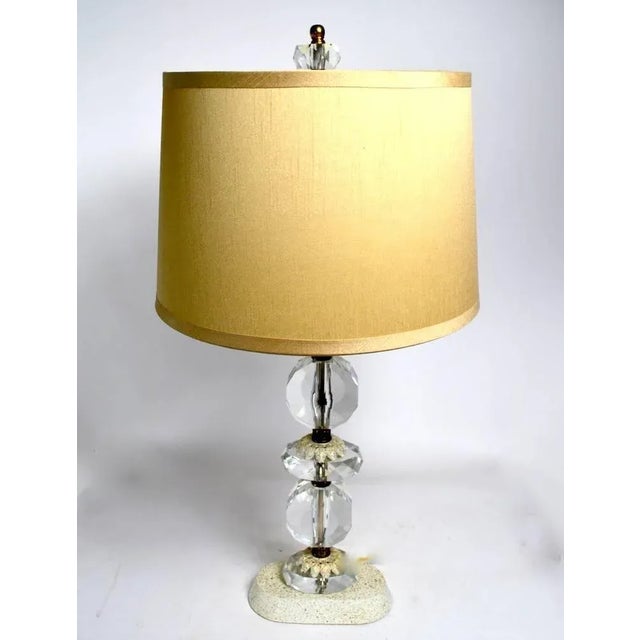 Hollywood Regency Faceted Crystal Lamp Base For Sale In New York - Image 6 of 11
