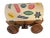 Mid 20th Century Vintage Tabletop Covered-Wagon Western Flip-Top Bar With Scotch Whiskey Glasses & Bar Tools- 20 Pieces For Sale - Image 5 of 12