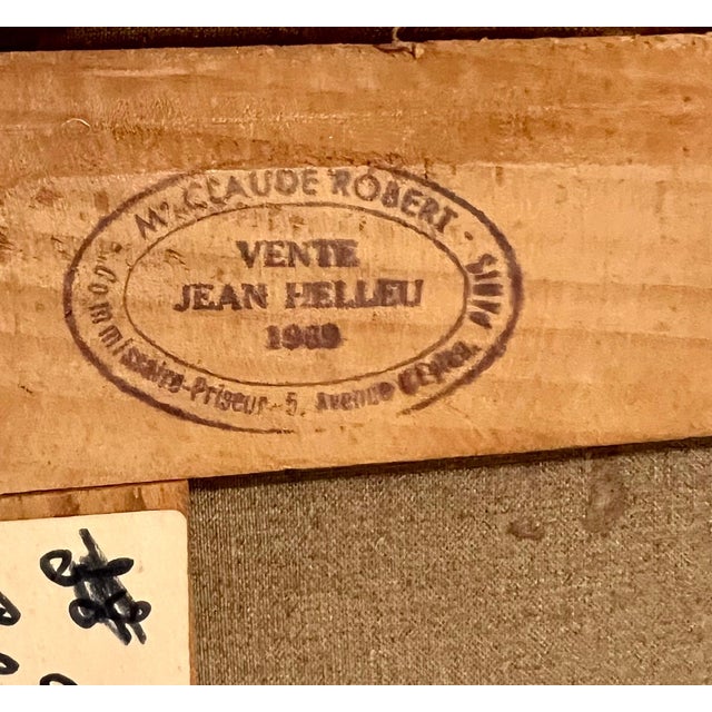 Textile Jean Helleu, French Semi Abstract Expressionist Color Field Impasto Oil Painting Jean Helleu, c.1950's For Sale - Image 7 of 18