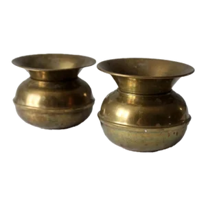 Vintage Brass Cuspidor Pair