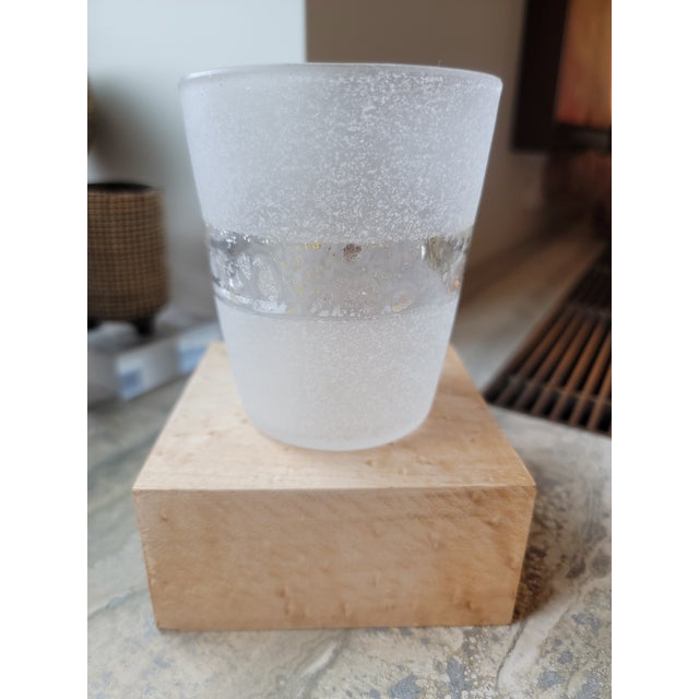 Contemporary Japanese Gold Leaf & Silver Leaf Glass Tumbler by Syoichiro Iwasawa - One-of-a-Kind For Sale - Image 4 of 14