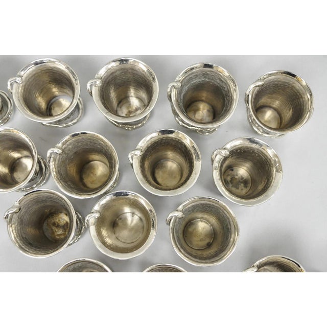 Late 20th Century Michael Aram Wisteria Collection Hammered Nickel Silver Plated Small 4" Vase For Sale - Image 11 of 15