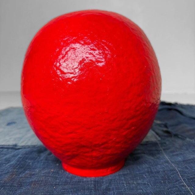 Red Vintage Japanese Daruma Doll, 1980s For Sale - Image 8 of 9