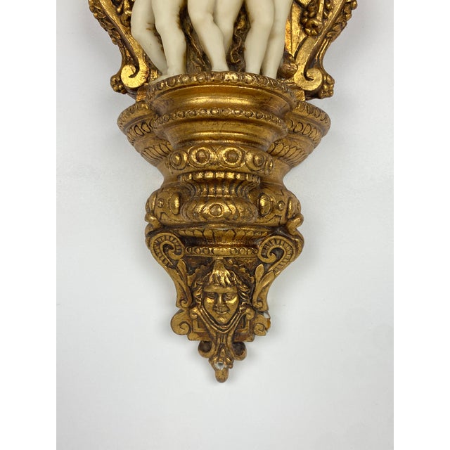 Late 19th Century Neoclassical Wall Console in Gold-Leaf Gilded Wood For Sale - Image 10 of 15