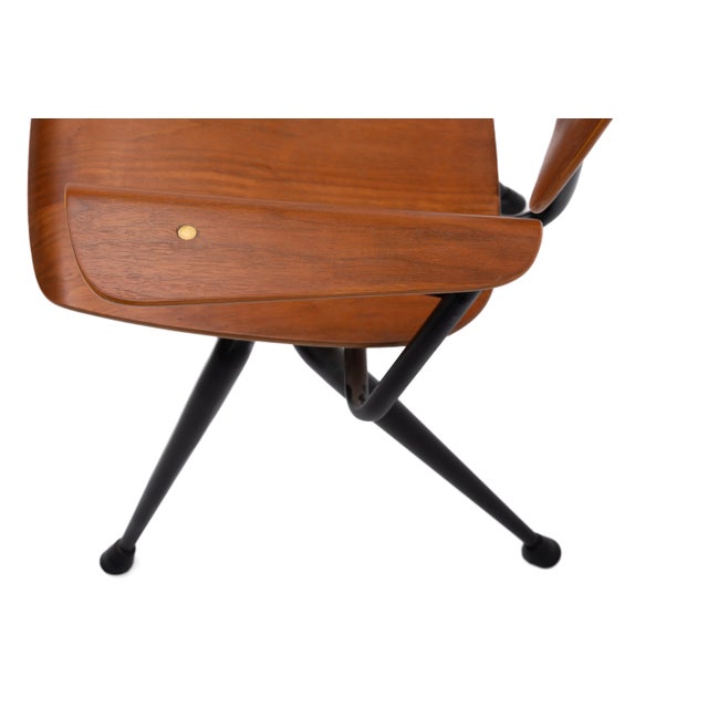 Walnut Brunswick Walnut Plywood Armchairs After Eames DCM Jean Prouvé - A Set of Four For Sale - Image 14 of 18