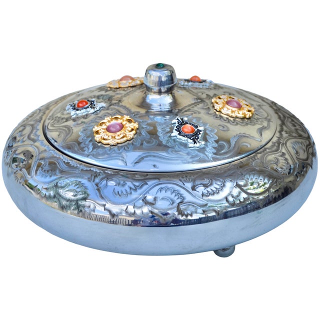 With its sleek sculptural details and an inspiring blend of whimsy and elegance, this timeless antique Persian footed bowl...