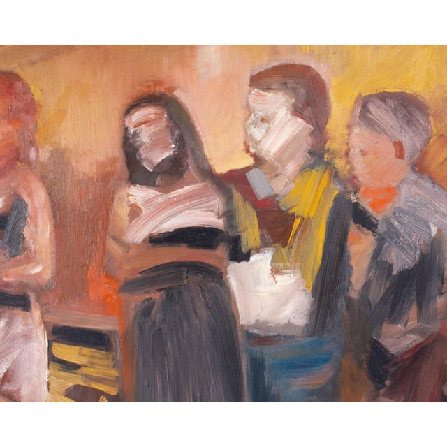 Oil on Board Painting of Bar by Darrell L. Anderson For Sale - Image 4 of 9