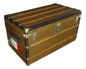 Vintage Trunk in Brown Canvas from Goyard, 1920s
