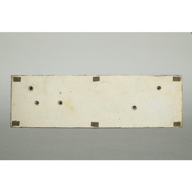 Metal Plagnet, Art Deco Panthers, Zinc Cast on Marble Base, 1930 For Sale - Image 7 of 8