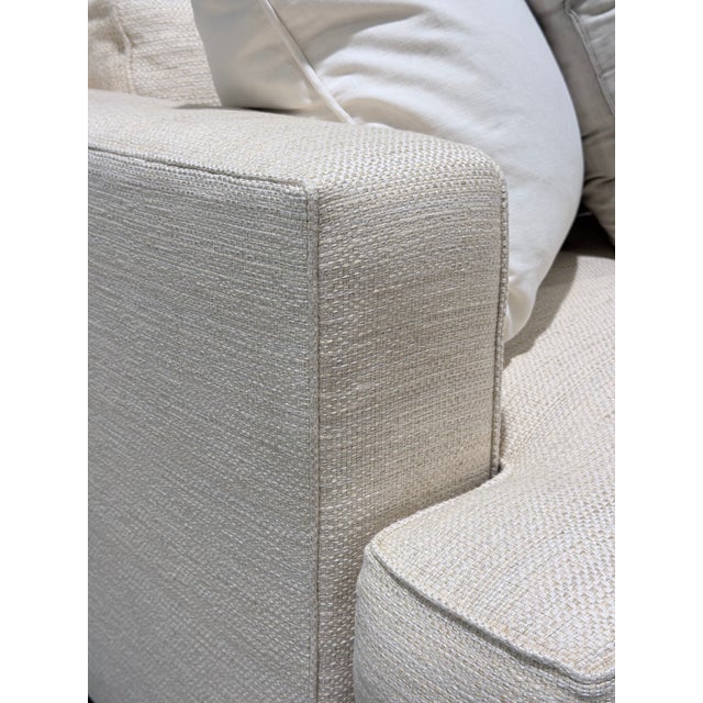 Early 21st Century Hickory Chair Neutral Upholstered Track Arm Sofa For Sale - Image 5 of 10