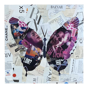 Orchid Butterfly Collage Artwork