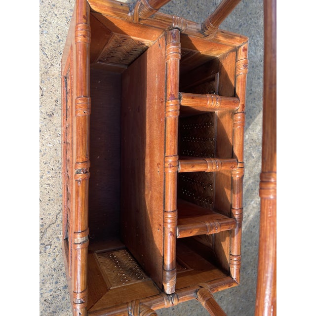 Late 20th Century Condiment Silverware Napkin Sewing Implement Organizational Basket For Sale - Image 6 of 10