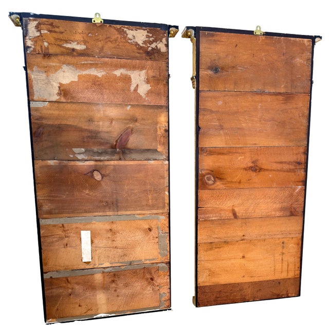 Antique Painted and Gilded Pier Mirrors, 1820, Set of 2 For Sale - Image 4 of 15