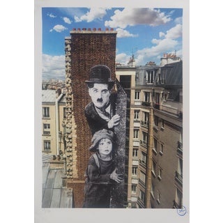 JR, Hommage à Charlie Chaplin, Lithograph For Sale