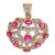 Mid Century 4.00 Carat Ruby Diamond 18k Yellow Gold and Silver Pendant For Sale