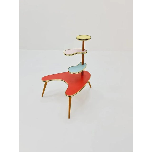 Brown Vintage German Plant Stand, 1950s For Sale - Image 8 of 10