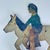 Antique Folk Art Sheet Metal Rider on Horse/Mule Toy/Sculpture, Hand Painted For Sale - Image 10 of 13