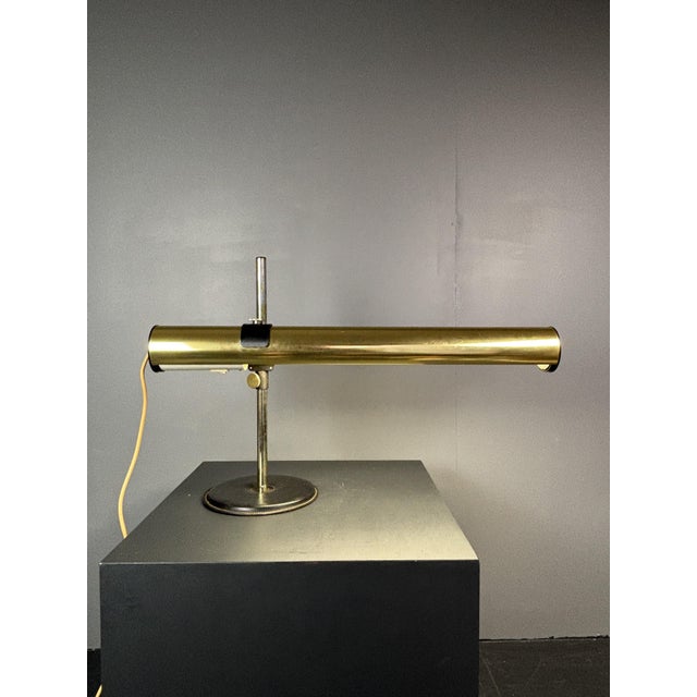 Mid-Century Modern Brass Tubular Desk Lamp by Göran Pehrson for Ateljé Lyktan, Sweden, 1978 For Sale - Image 3 of 18