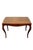 Beautiful Italian-made burl wood writing desk featuring an intricately figured parquetry top beneath a fitted glass...