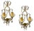 Florentine Gilded Crystal Sconces, 1960s, Set of 2 For Sale