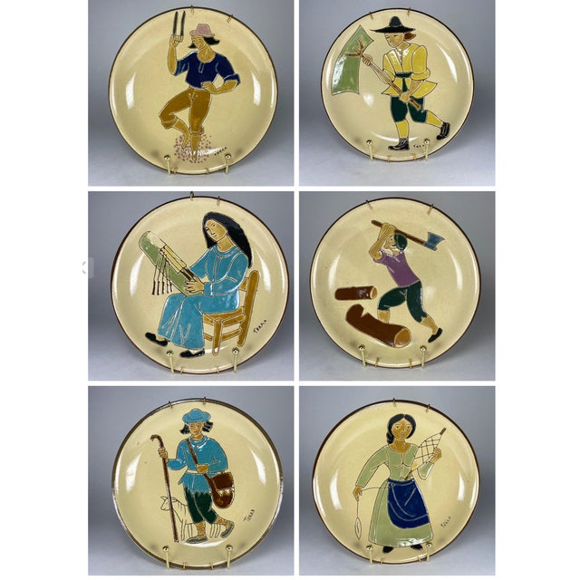 Wall Plates Terra Series from Bruch Barcelona, Spain, 1960s Set of 6 For Sale - Image 12 of 12