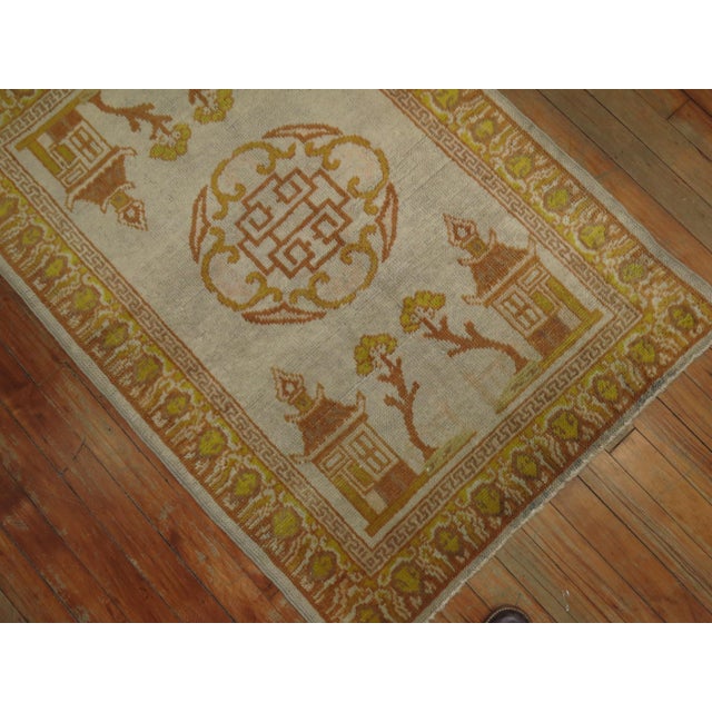 Matching Pair of Antique Khotan Rugs - 2'8" x 3'9" For Sale In New York - Image 6 of 6