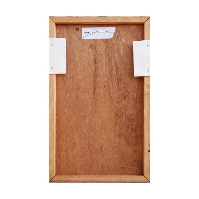 Paint David Adickes "Abstract Leaves, Moon Against Black" Modern Abstract Cubist Still Life Painting, 20th Century For Sale - Image 7 of 7