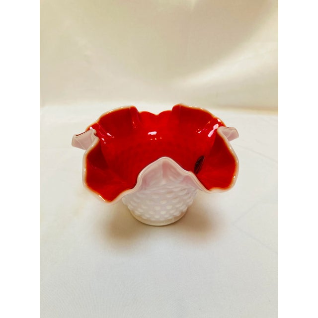 Early 20th Century Early 20th Century Vintage Kanawha Hobnail Decorative Glass Bowl For Sale - Image 5 of 5