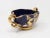 Vintage Italian Pottery Decorative Handled Bowl in Navy With Gold Decoration For Sale In Chicago - Image 6 of 15