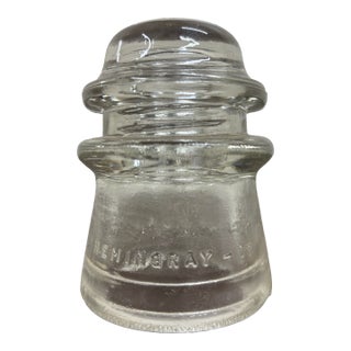 Antique Hemingray 17 Clear Glass Insulator For Sale