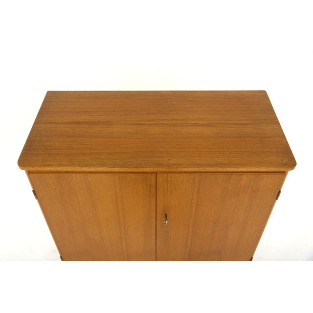 Mid-Century Modern Danish Teak Wardrobe with Hinged Doors, 1950s For Sale - Image 3 of 6