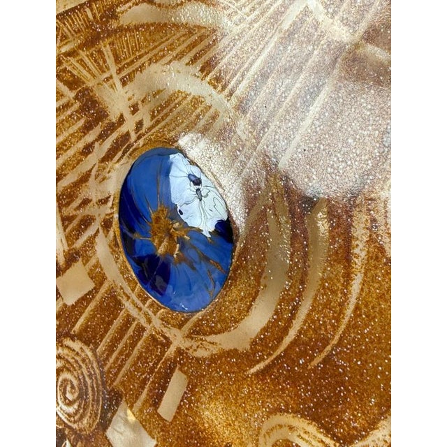 German Handmade Fused Glass Wall Art with Radiant Earth and Planets, 1990s For Sale - Image 6 of 14
