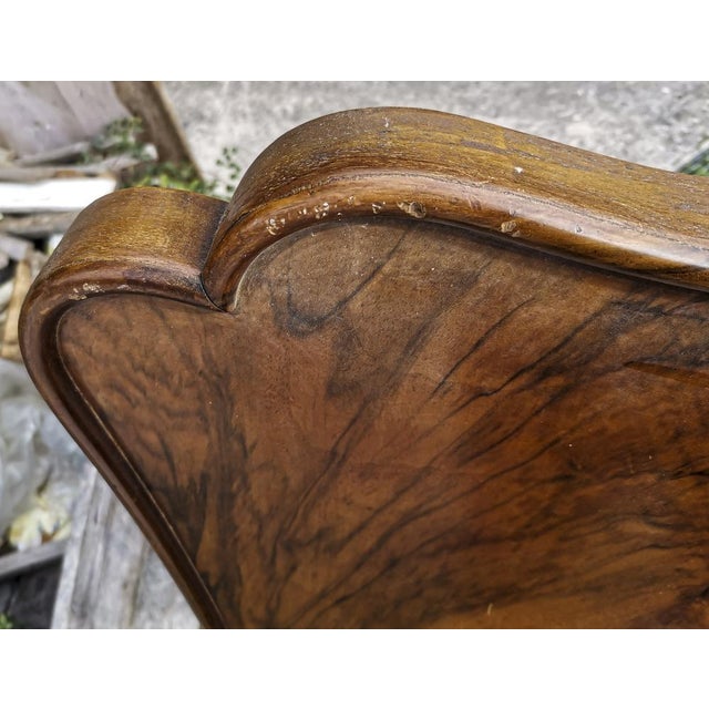 Brown Chippendale Bed with Walnut Veneered Sides For Sale - Image 8 of 18