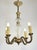 Antique French Art Deco Cut Glass & Brass Chandelier For Sale - Image 4 of 11