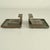 Metal Architectural Bronze Square Push Pull Door Handles with Organic Relief, 1970s, Set of 2 For Sale - Image 7 of 9