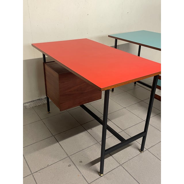 Desk with Colored Formica Top, 1960s For Sale - Image 10 of 11