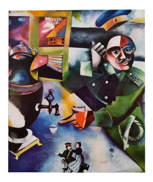 1940s After Marc Chagall, "The Soldier Drinks" First Edition Full-Color Print