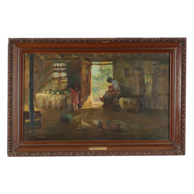 Giuseppe Solenghi, Farm, Oil on Canvas, Framed For Sale - Image 14 of 14