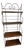 Metal Bakers Rack Wood Shelves Scrollwork Display Shelf Bookcase Plant Stand For Sale