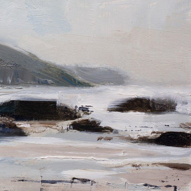 Contemporary Into the Light Study by Jon Doran | Oil on Panel Small Study of a Beach at Low Tide For Sale In Denver - Image 6 of 9