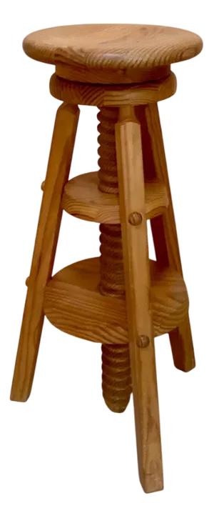 Vintage Architect Stool in Pine, 1970