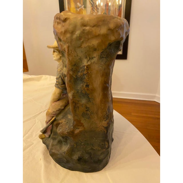 Amphora Brittany Farmer With Scythe Large Vase For Sale In Chicago - Image 6 of 9