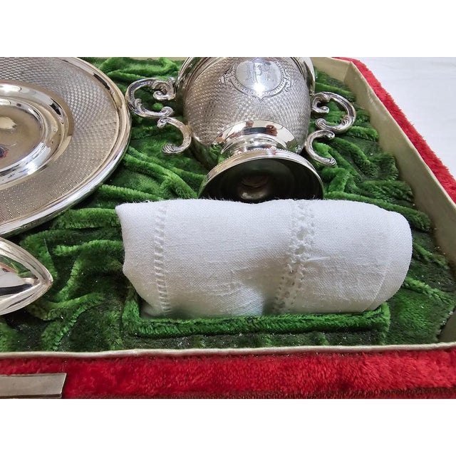 19th Century Silver Baptismal Set, 1890, Set of 5 For Sale - Image 13 of 18