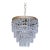Vintage Hollywood Regency Florentine Brass Tiered Waterfall Crystal Wedding Cake Chandelier For Sale