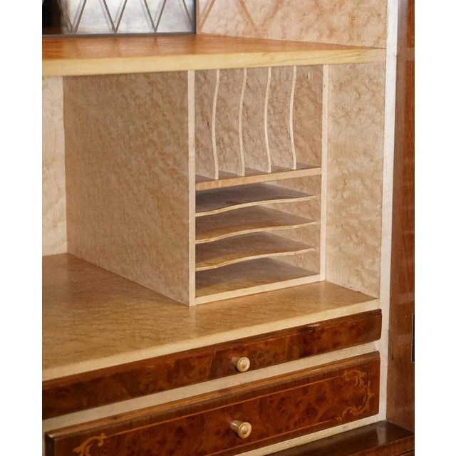 French Walnut Parquetry Bar Cabinet For Sale - Image 10 of 18