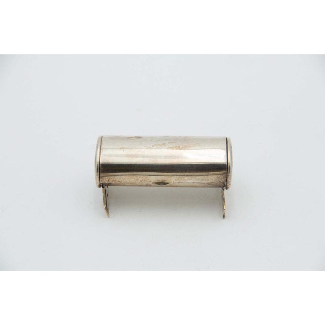 Plain Silver Tubular Toothpick Holder, in Good conditions.