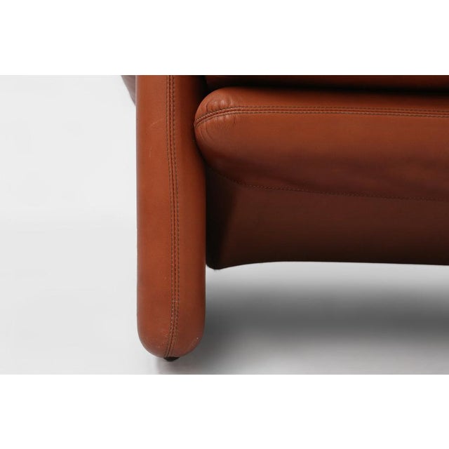 Brown Leather Coronado 2-Seater Sofa by Tobia Scarpa for B&B Italia, Italy, 1960s For Sale - Image 12 of 18
