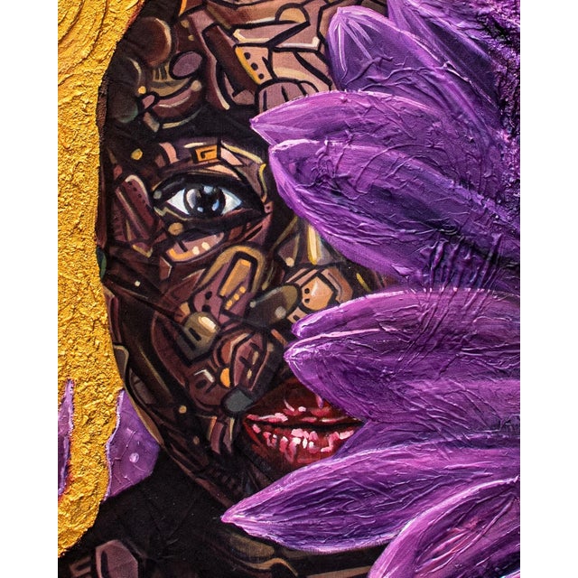 "See the Sun", Oil and Acrylic Painting on Canvas For Sale - Image 4 of 4