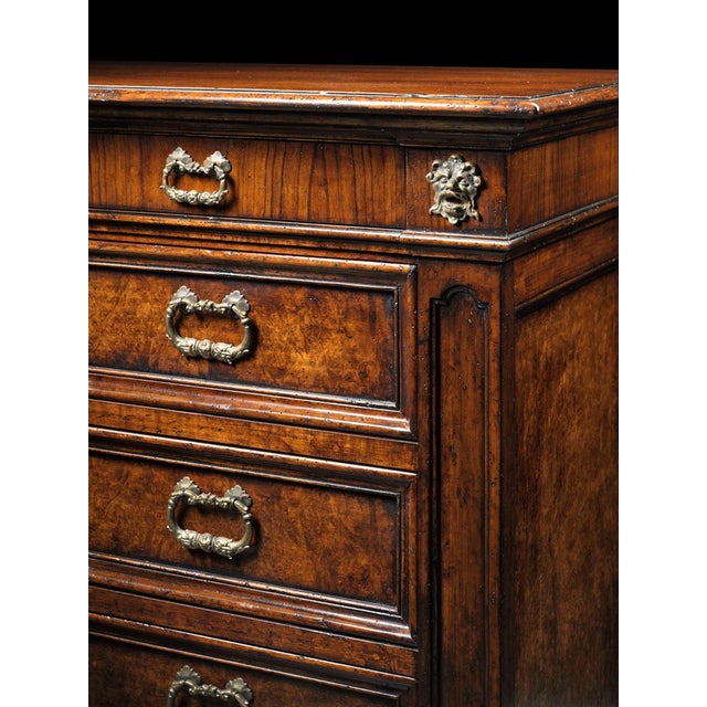 Rustic Italian Walnut Burl Five-Drawer Chest For Sale - Image 3 of 3